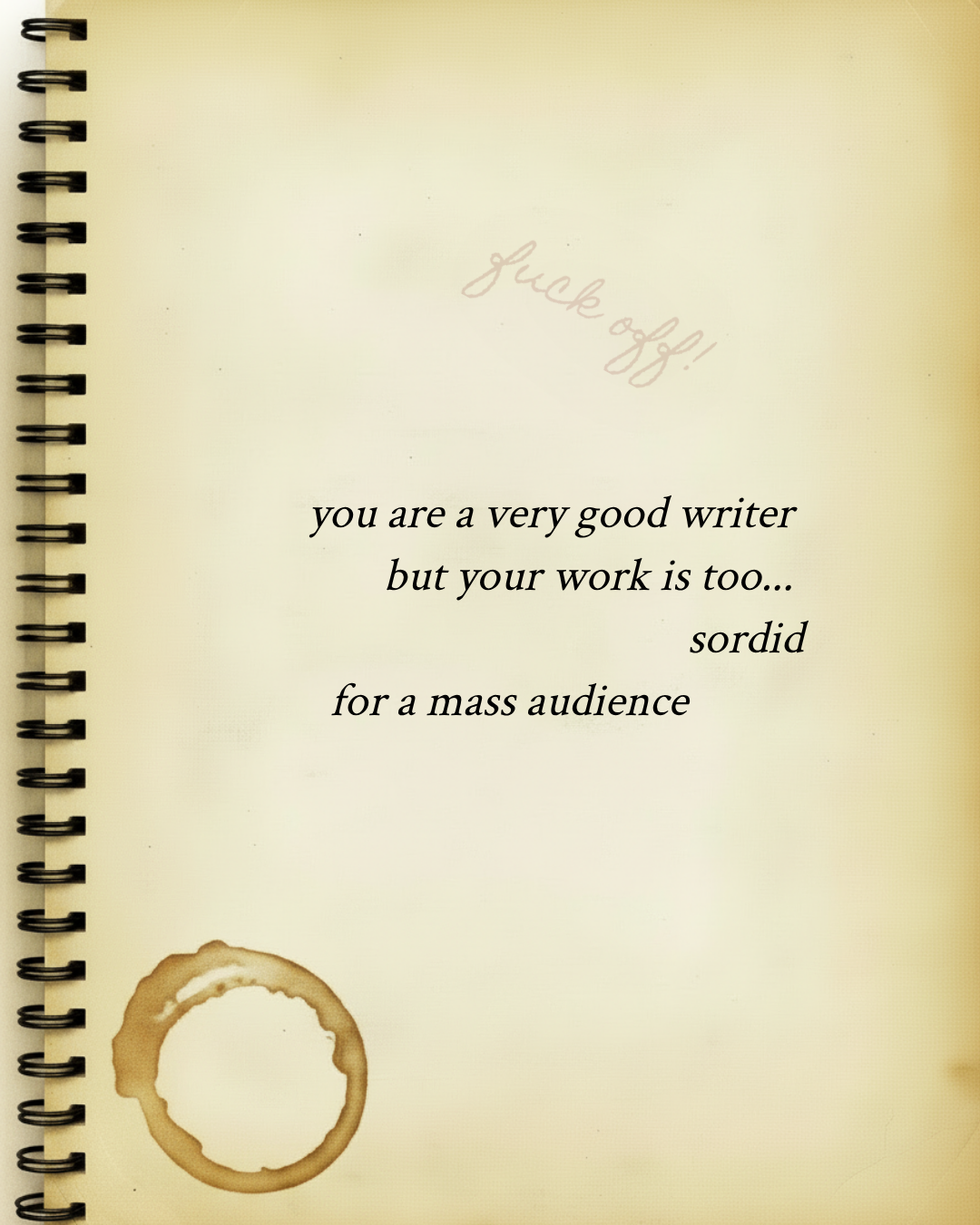 an entry from an old notebook